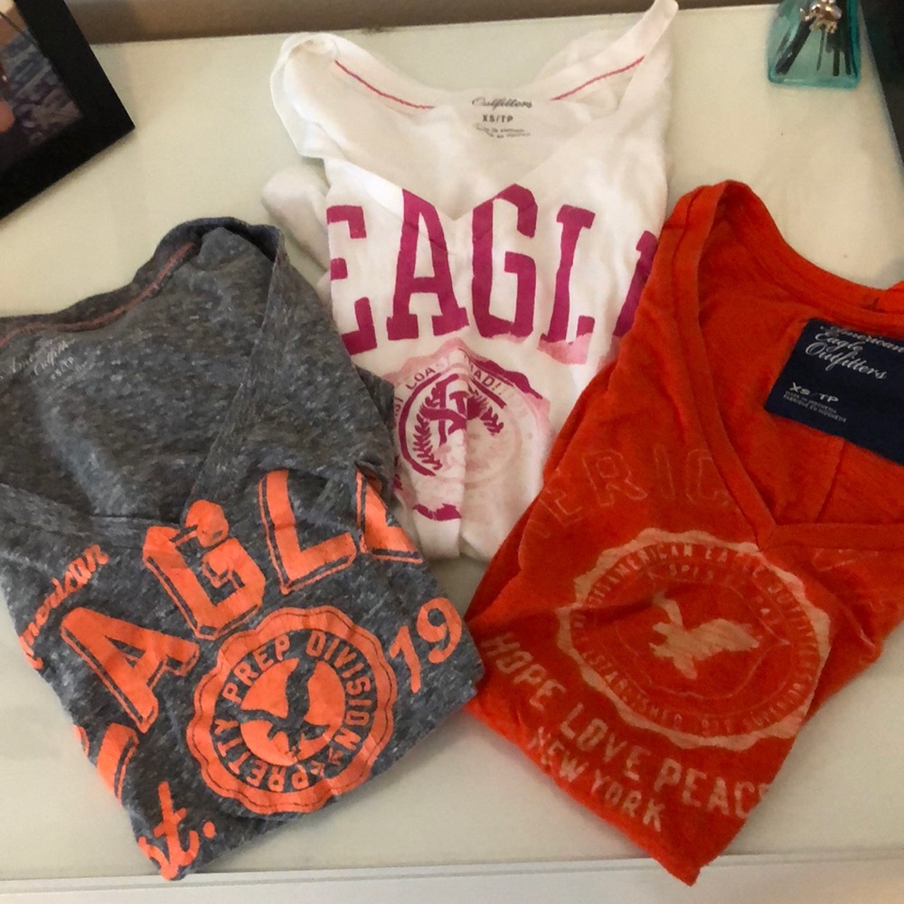 Lot of 3 American eagle shirts